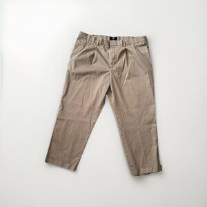 Dockers Pants Mens 42x30 Brown Signature Khaki Classic Fit Stretch Chino